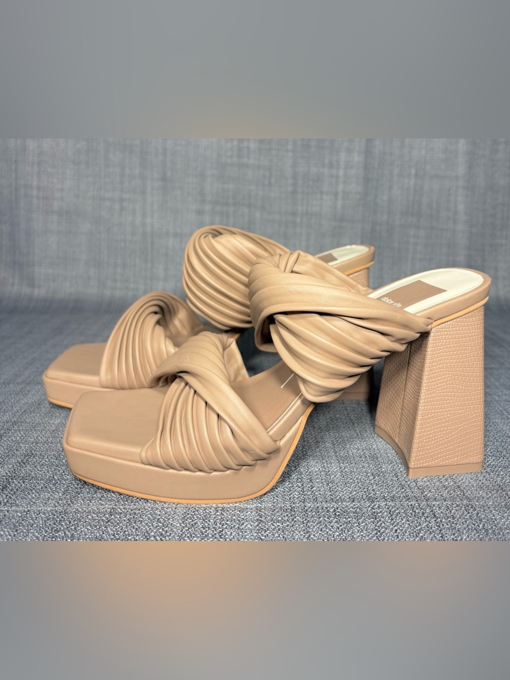 Dolce Vita Women's Pilton Block-Heel Dress Sandals Cafe Stella Size 6.5 - Picture 4 of 8